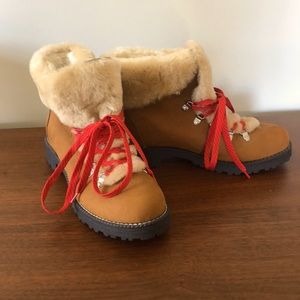 Jcrew Suede Red Lace Boots